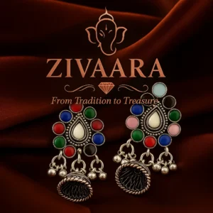 Multicolor Oxidized Earrings for Women – Ethnic Boho Dangler Jewelry
