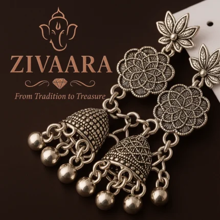 Floral Jhumka Earrings