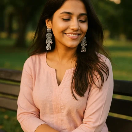 Floral Jhumka Earrings