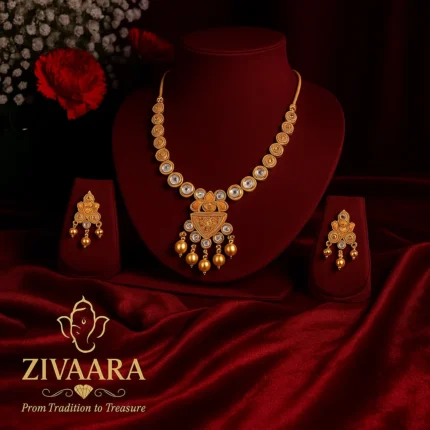 gold plated necklace set