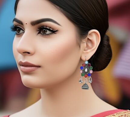 Multicolor Oxidized Earrings