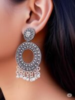 Oxidized Silver Earrings