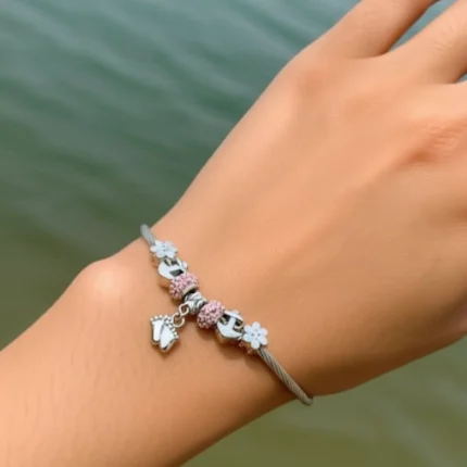 Baby Feet Charm Bracelet