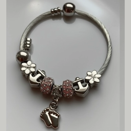 Baby Feet Charm Bracelet
