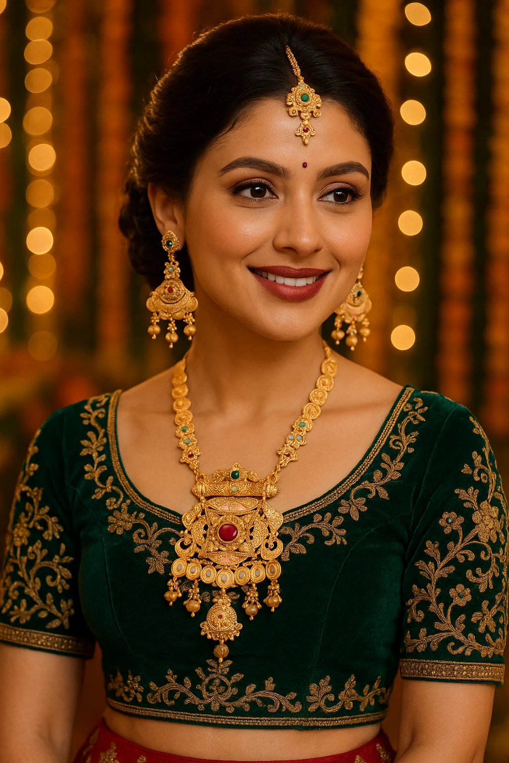 Stylish Round Necklace for Women – Elegant Artificial Fashion Jewelry