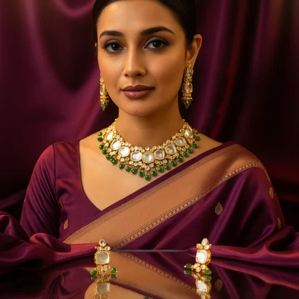 Kundan Choker Necklace Set