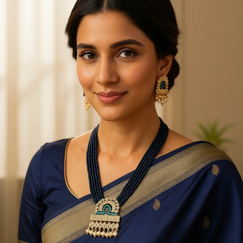 peacock necklace with earrings