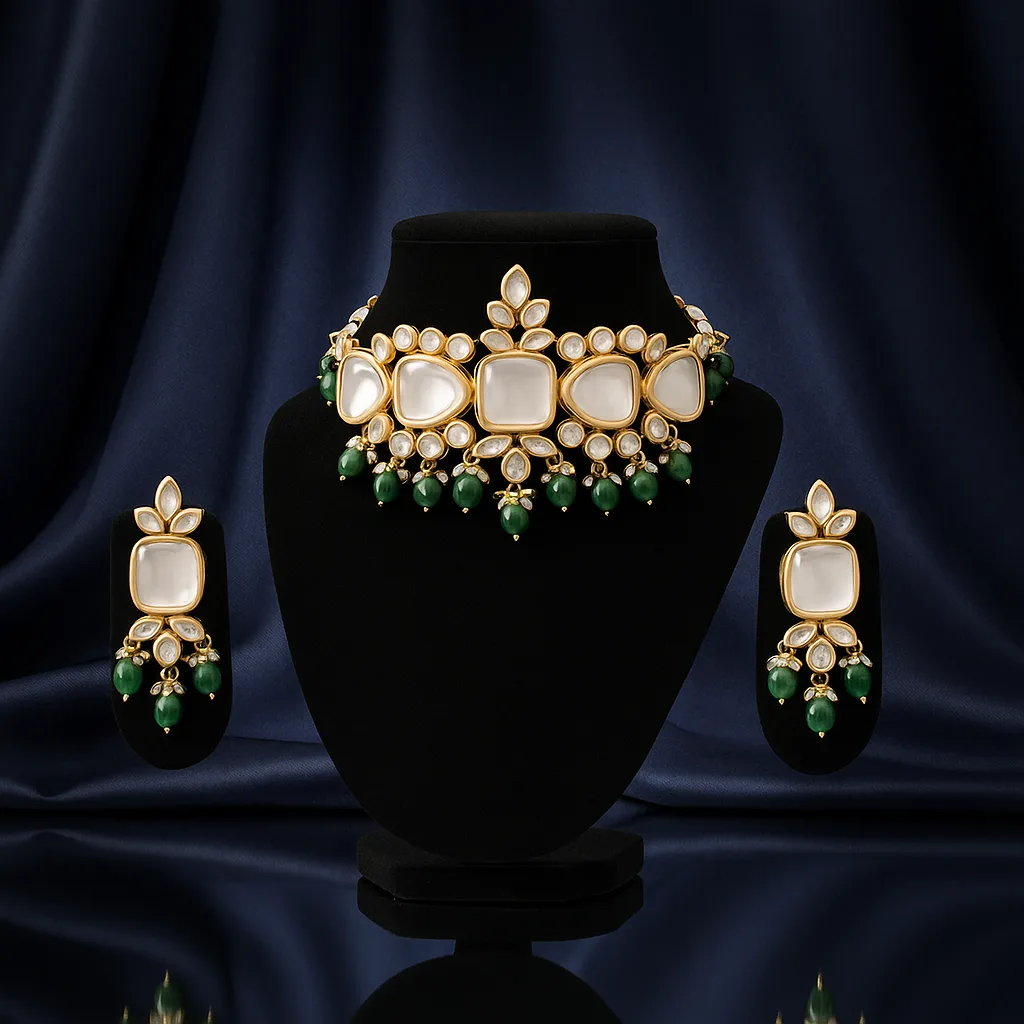Kundan Choker Necklace Set