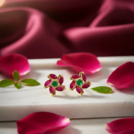 ruby stud earrings