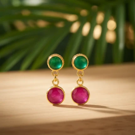 Gold plated drop earrings