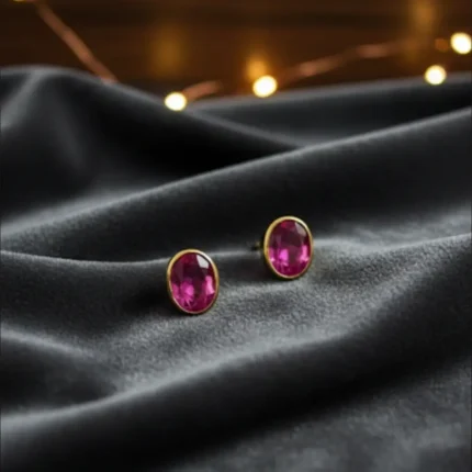 red stud earrings