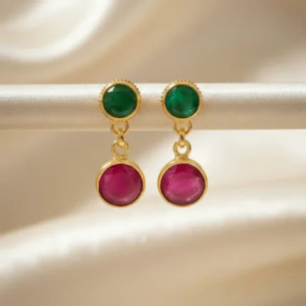 Gold plated drop earrings